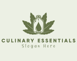 Marijuana Extract Bottle logo design