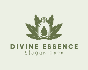 Marijuana Extract Bottle logo design