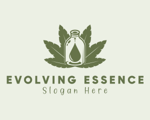 Marijuana Extract Bottle logo design