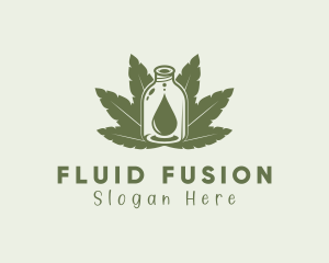 Marijuana Extract Bottle logo design