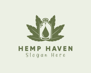 Marijuana Extract Bottle logo design