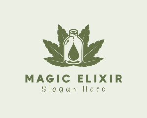 Marijuana Extract Bottle logo design