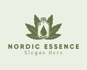 Marijuana Extract Bottle logo design