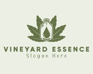 Marijuana Extract Bottle logo design