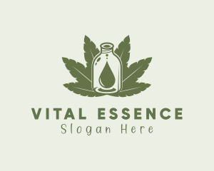 Marijuana Extract Bottle logo design