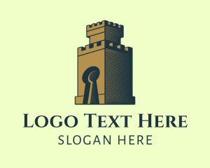 Lock - Tower Key Hole logo design