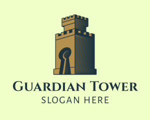 Tower Key Hole logo design