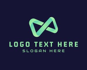 Fluorescent - Infinity Gradient Loop logo design