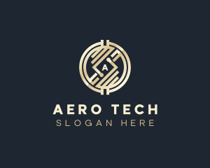 Tech Cryptocurrency Fintech logo design