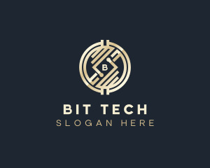 Tech Cryptocurrency Fintech logo design