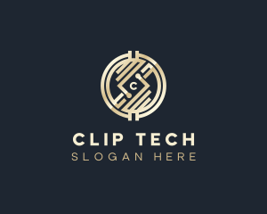 Tech Cryptocurrency Fintech logo design