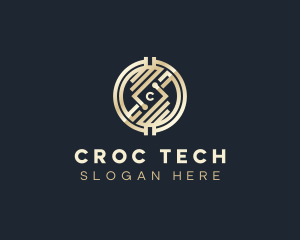 Tech Cryptocurrency Fintech logo design