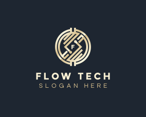 Tech Cryptocurrency Fintech logo design