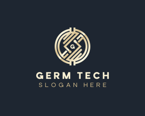 Tech Cryptocurrency Fintech logo design