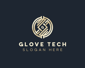 Tech Cryptocurrency Fintech logo design