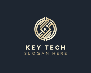 Tech Cryptocurrency Fintech logo design