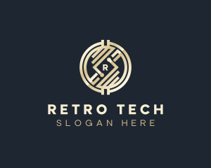 Tech Cryptocurrency Fintech logo design