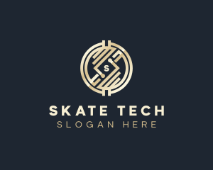 Tech Cryptocurrency Fintech logo design