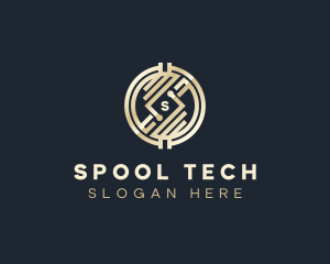 Tech Cryptocurrency Fintech logo design