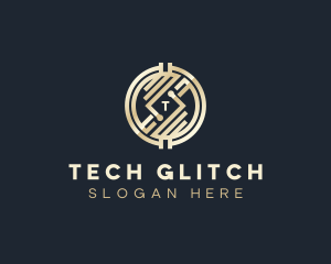 Tech Cryptocurrency Fintech logo design