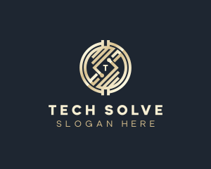 Tech Cryptocurrency Fintech logo design