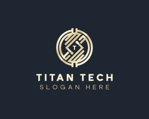 Tech Cryptocurrency Fintech logo design