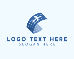 Logistics - Plane Flight School logo design