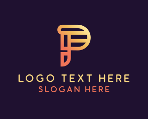 Generic Digital Company Letter P Logo