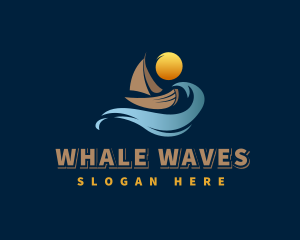 Ocean Wave Boat logo design