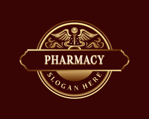 Luxury Caduceus Pharmacy logo design