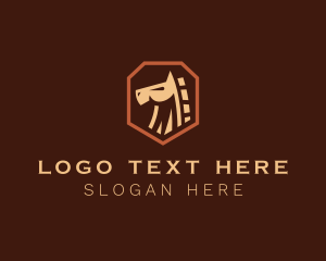 Cowboy - Horse Head Shield logo design