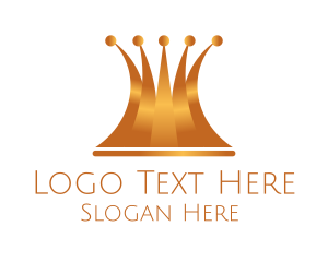 Leadership - Bronze Luxury Crown logo design