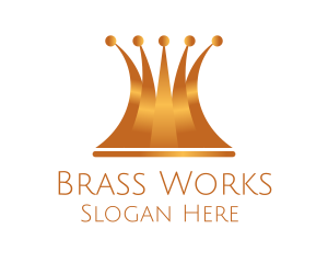 Brass - Bronze Luxury Crown logo design