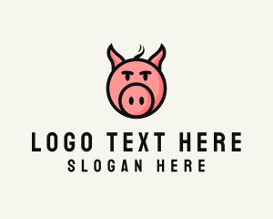Hog - Pig Head Meatshop logo design