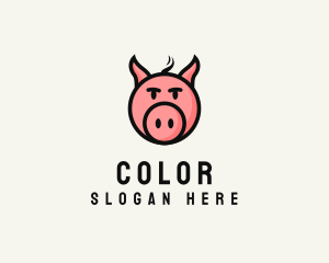 Pig Head Animal Logo