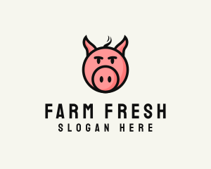 Pig Head Animal logo design