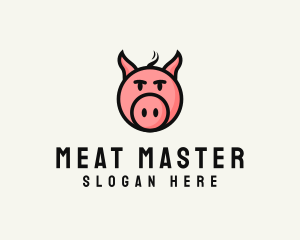 Pig Head Animal logo design