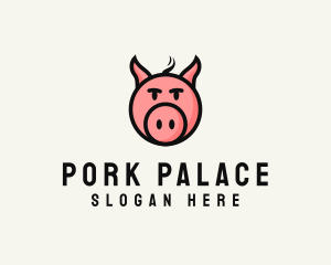 Pig Head Animal logo design