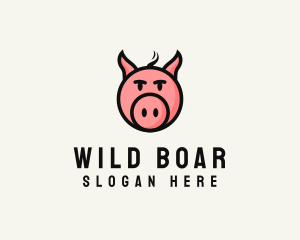 Boar - Pig Head Animal logo design