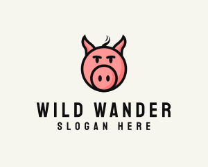 Pig Head Animal logo design