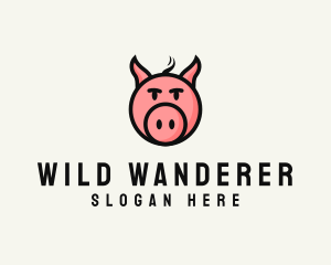 Pig Head Animal logo design