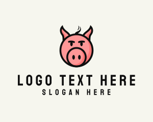 Pig Head Animal Logo