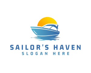 Yacht Travel Holiday logo design