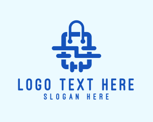 Mall - Plumbing Shopping Bag logo design