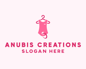 Pink Kids Baby Clothing Apparel logo design