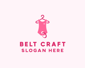 Pink Kids Baby Clothing Apparel logo design