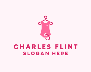 Pink Kids Baby Clothing Apparel logo design