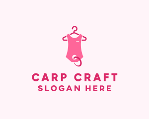 Pink Kids Baby Clothing Apparel logo design