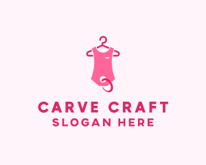 Pink Kids Baby Clothing Apparel logo design