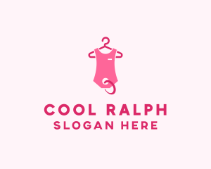 Pink Kids Baby Clothing Apparel logo design